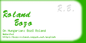 roland bozo business card